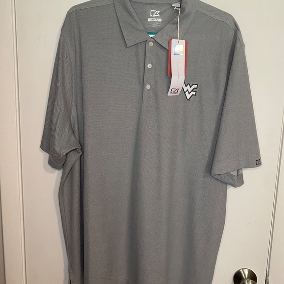 NWT WVU Cutter & Buck Grey Polo- size XXXL - Picture 3 of 7